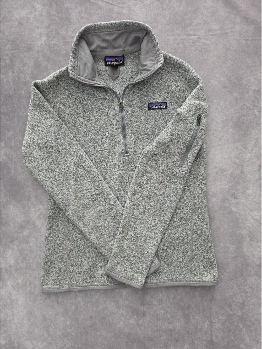 SKU0167 Patagonia Women's Small Better Sweater 1/4 Zip Fleece Gray Pullover.